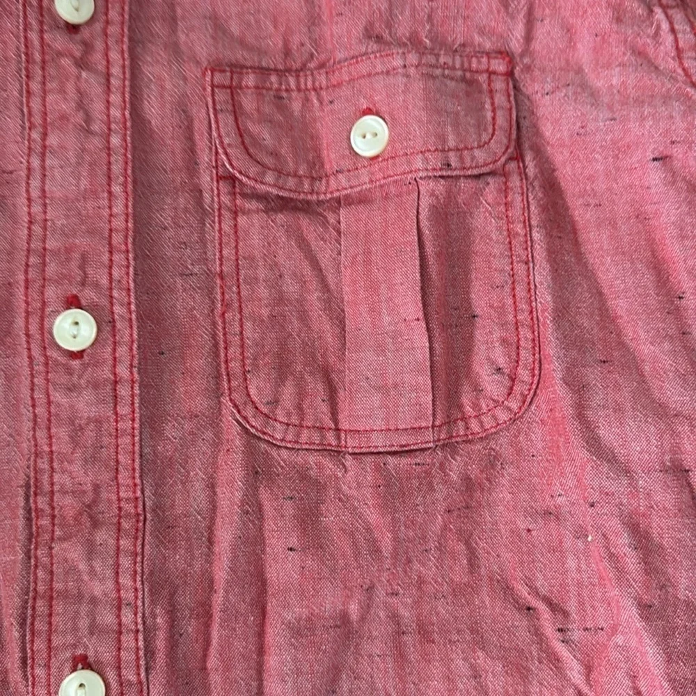 Gap Kids | Red Button Down Shirt | Textured Red | size XXL (14-16)